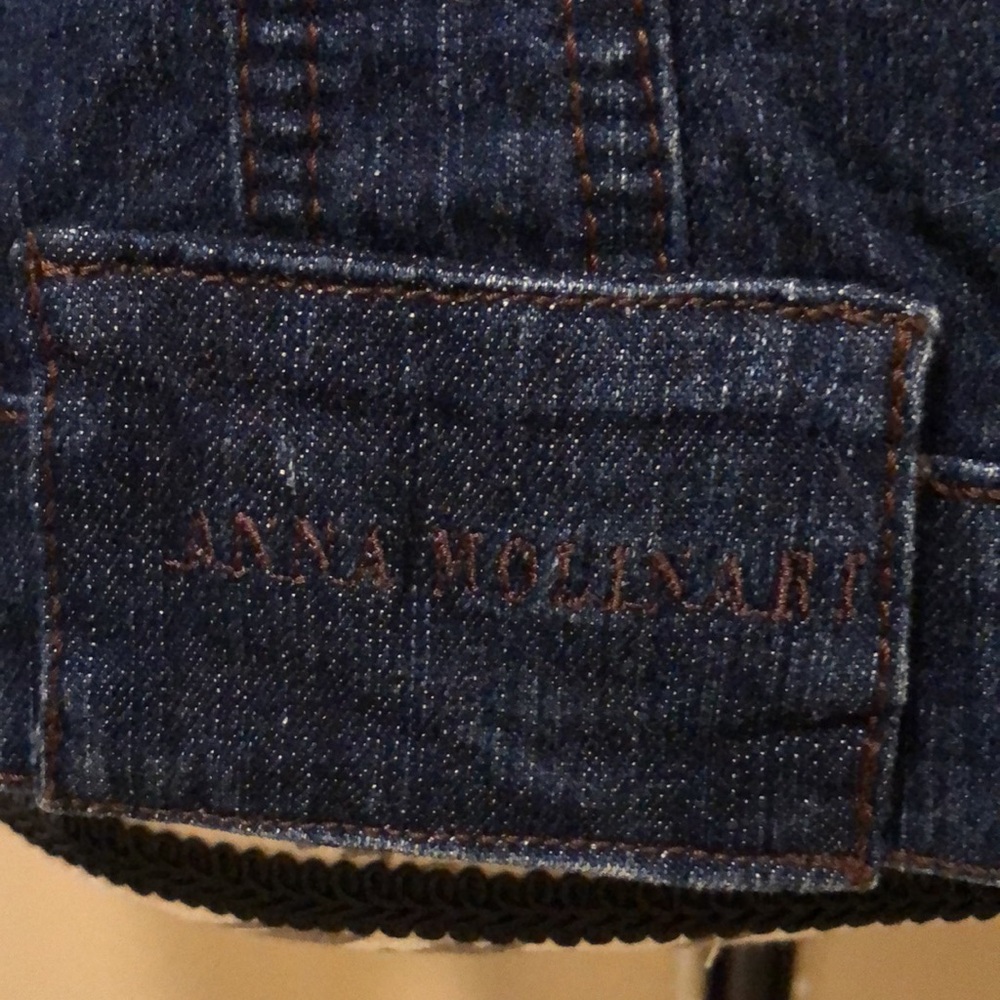 Anna Molinari Large Button Down Classic Denim Jac… - image 3